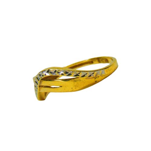 Mintás bicolor arany gyűrű